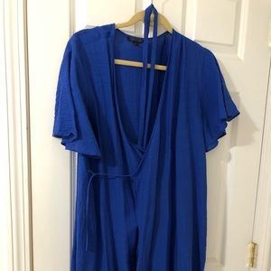 TOPSHOP ROYAL BLUE WRAP DRESS